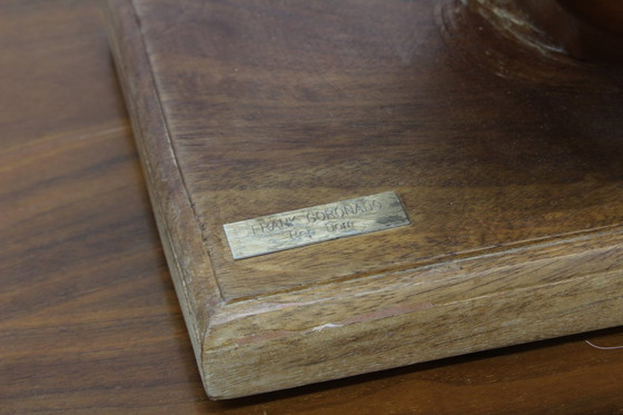 Image 1 of Vintage mahoniehouten sculptuur Frank Coronado+