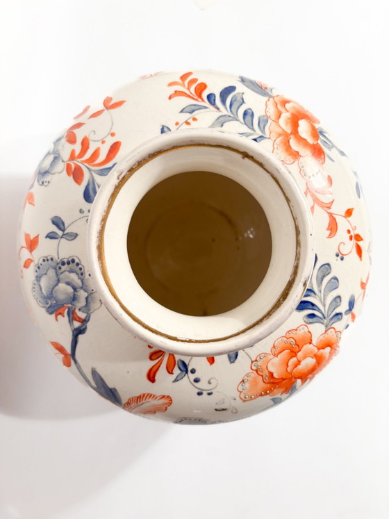 Vase en céramique Laveno à motif floral peint à la main, années 1940 – Ceramic, Art Deco (photo 6 of 8)