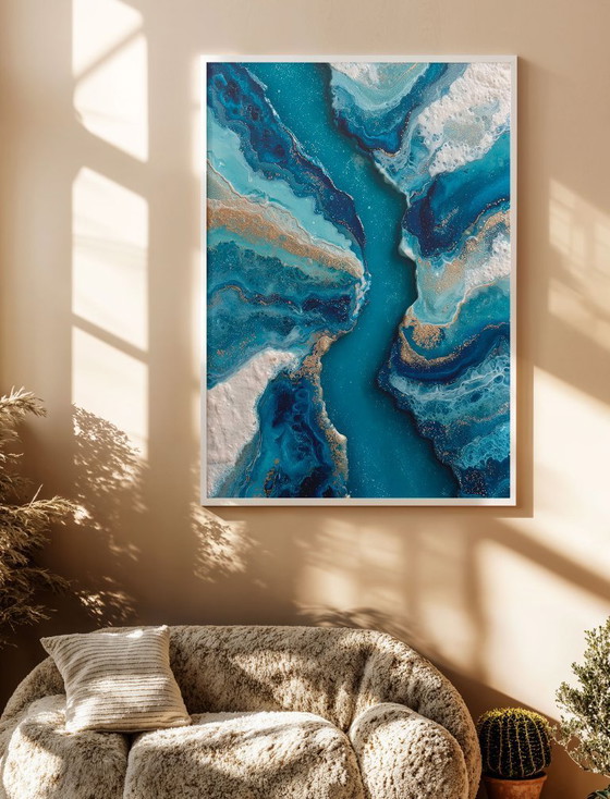 Image 1 of Acrylic Glass Artwork | 200x140 cm | Depthwave #9 (Ori, 1983)