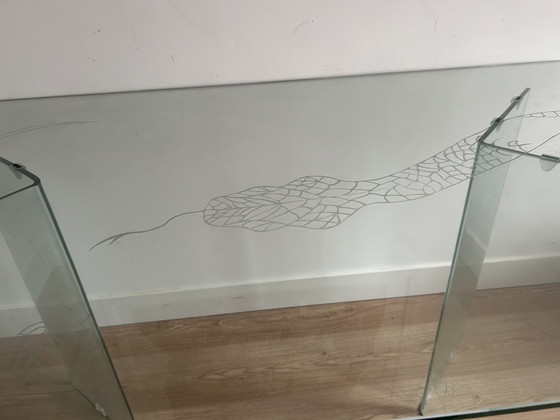 Image 1 of Dining Table Engraved Snake