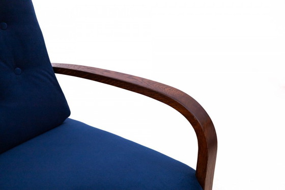 Image 1 of Poltrona Art Déco con schienale regolabile, Polonia, anni Quaranta.