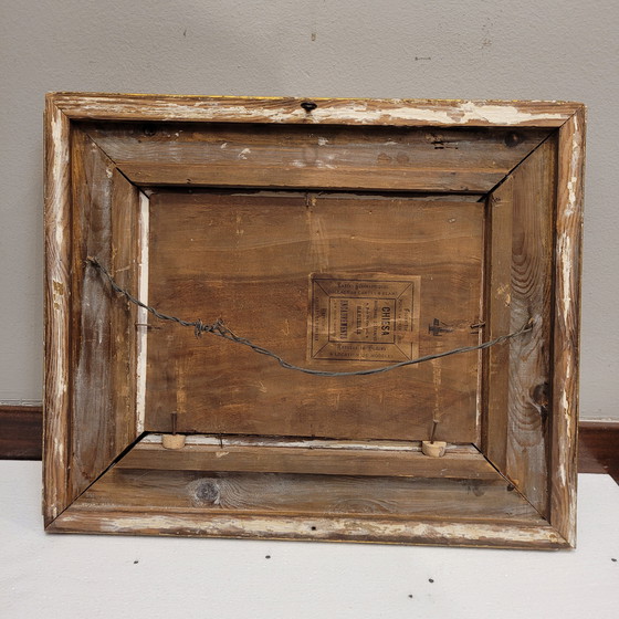 Image 1 of Huile sur panneau « Marina », École française, XIXe/XXe siècle – France