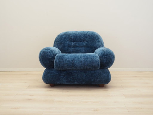 Blauwe fauteuil, Italiaans ontwerp, jaren 1970, productie: Italië