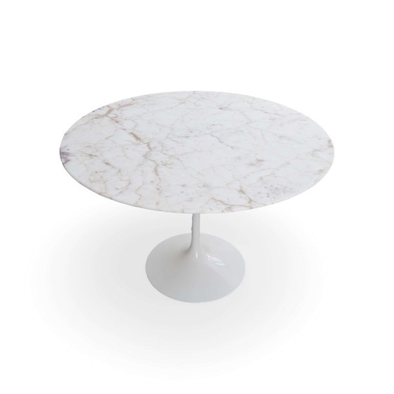 Tavolo da pranzo Knoll Saarinen Tulip originale 107cm Marmo Vintage, Knoll International, Tavoli da pranzo (foto 3 di 8)
