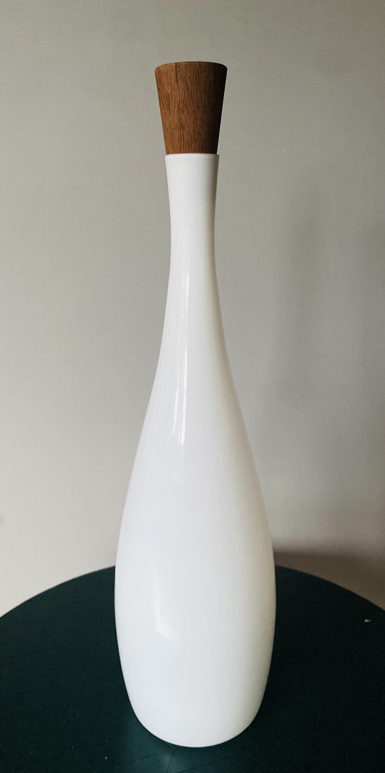 Image 1 of Jacob E Bang per Kastrup/Holmegaard Bottiglia alta opalina, 1957
