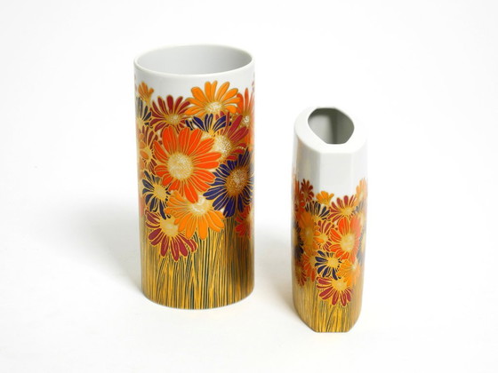 Image 1 of Two beautiful 1980s porcelain vases by Rosamonde Nairac for Rosenthal studio-line