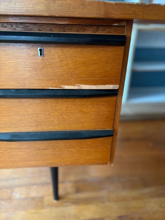 Scrivanie in impiallacciatura di teak anni '60, Pastoe? – Legno (photo 7 of 9)