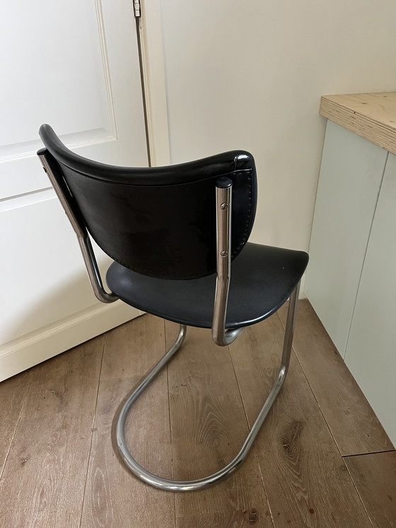 Image 1 of Gebroeders de Wit 2011 bruisframe stoel negro leer 