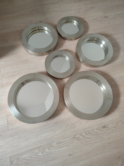 Satz von 6 Spiegeln, modern/industriell