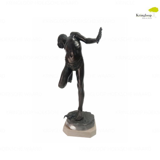 Bronze statue "Boy with crab"