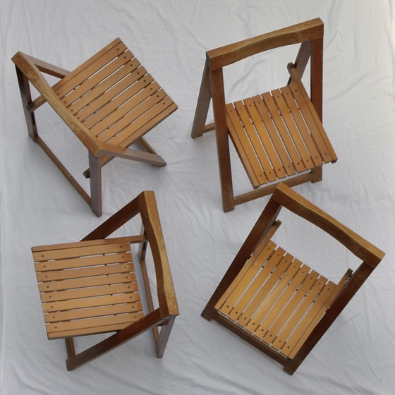 Image 1 of 4X Vintage 'Trieste' Folding Chairs