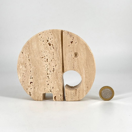 Mid-Century Modern Travertin Olifant van Fratelli Mannelli – Italië, jaren 70