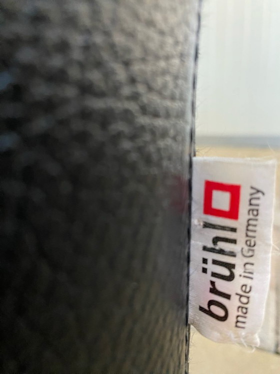 Image 1 of Canapé d'angle Bruhl en cuir noir - Confort ajustable - Design lounge spacieux