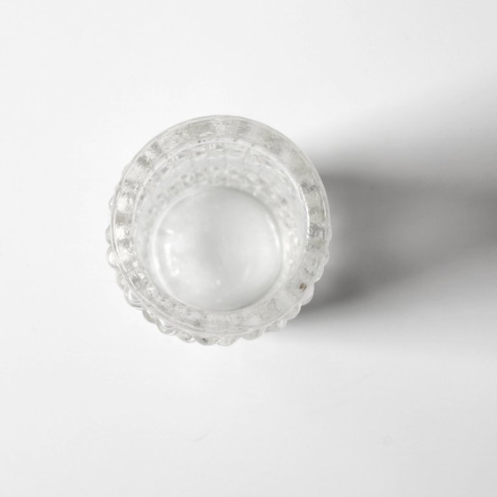 Image 1 of Vintage Pressed Glass Vase: CandleWax Design by František Pečený, Czech Art Glass