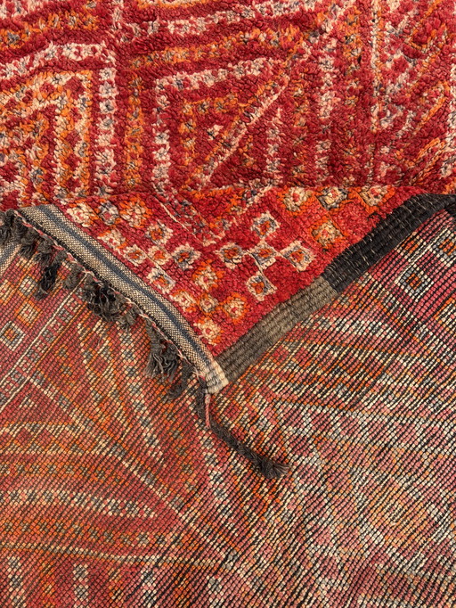 Vintage Red Moroccan Berber Rug 210x370 cm