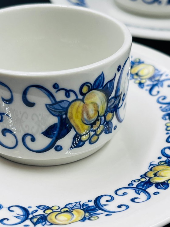 Image 1 of Set di 6 tazzine da caffè espresso e 6 piattini Villeroy & Boch – motivo Cadiz