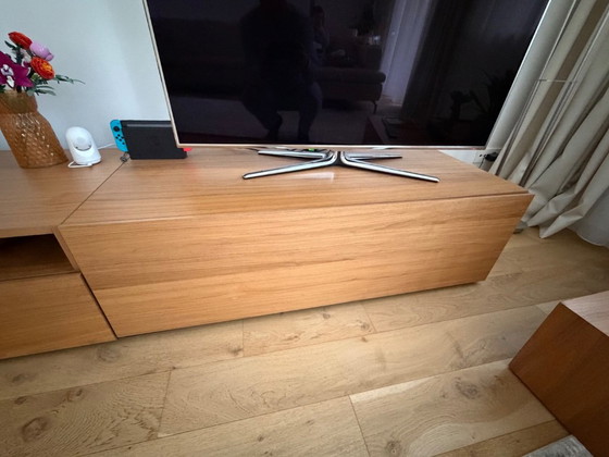 Natuzzi TV furniture, shelves and wall cabinets (6 pieces), Mdf, Wood, Brown (photo 4 of 5)