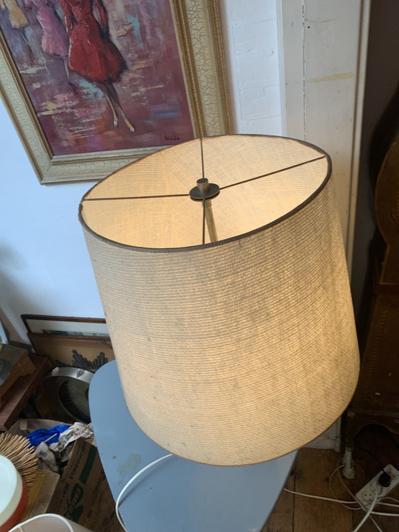 Image 1 of 1950er Jahre Esa Denmark Tischlampe mit seltenem Originalschirm