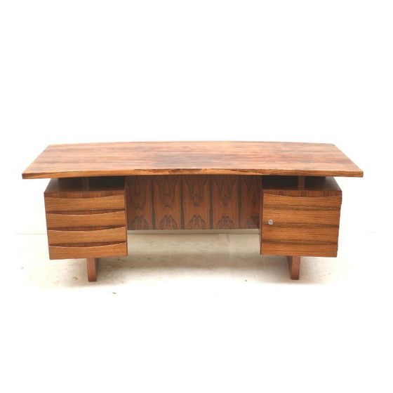 Image 1 of Large rosewood vintage boomerang desk / executive desk from the 1960s