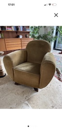 2 fauteuils Art Déco en velours