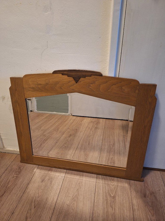 Image 1 of Vintage art deco spiegel 1930 Amsterdamse school 