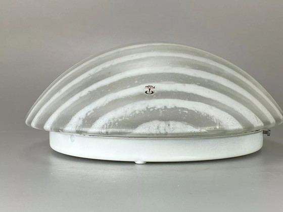 Image 1 of 70s Peill & Putzler Plafoniere ceiling lamp glass space design lamp 70s
