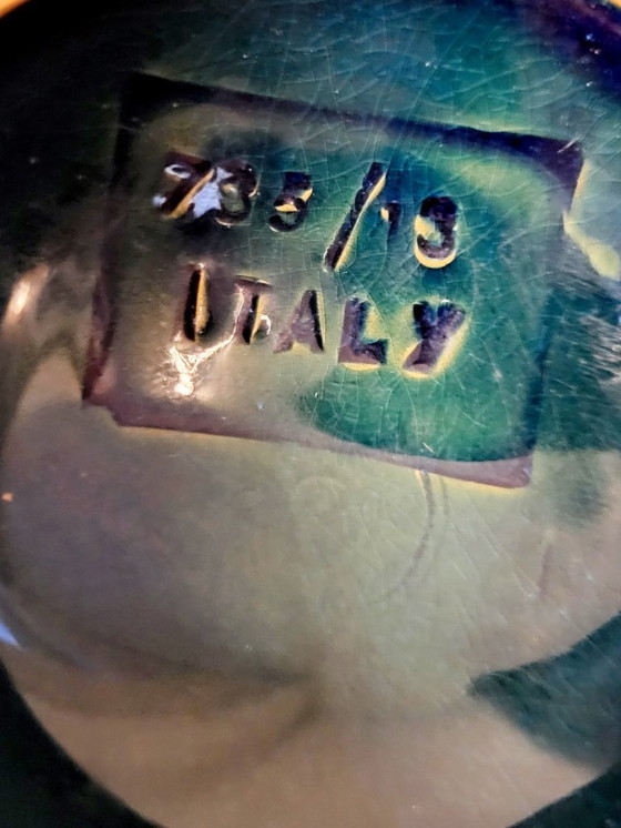 Image 1 of Rimini-blauer Keramik-Kerzenhalter, Aldo Londi für Bitossi, 1960er Jahre, Italien