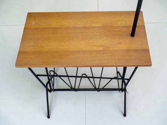 Lampada da lettura con tavolo 1950 – Lampade da terra, Wood, polished steel, Vintage (photo 6 of 9)