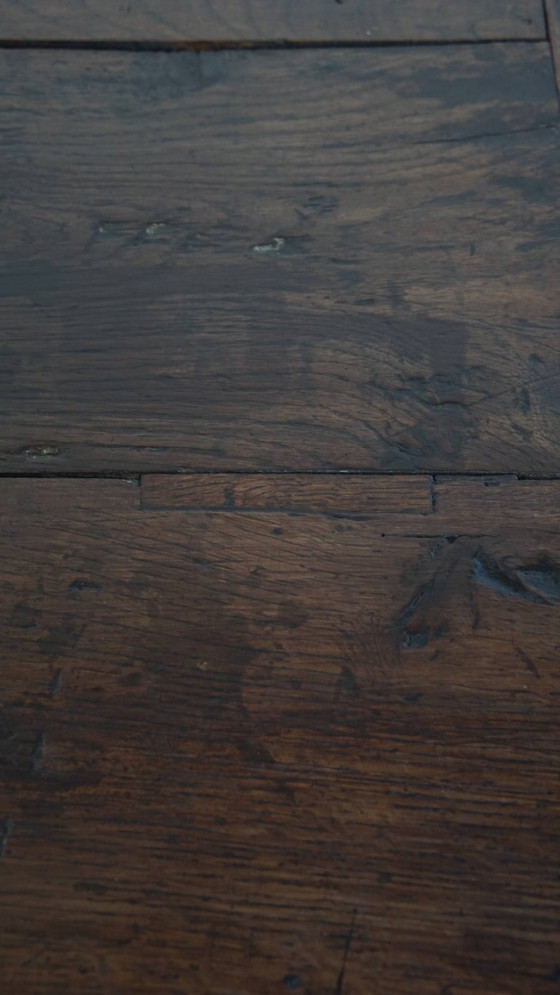 Image 1 of Ancienne table d'appoint en chêne anglais de la fin du XVIIIe siècle