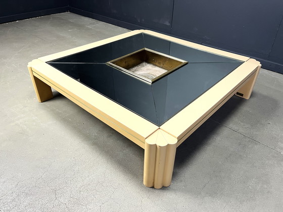Image 1 of Table basse vintage en laque par Alain Delon pour Maison Jansen, 1970