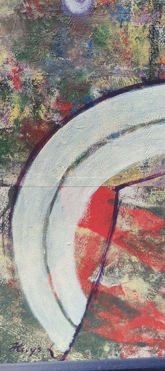 Image 1 of Ludo Huys, Mixed-Media-Kunst aus den 1990er Jahren im Stil von Picasso