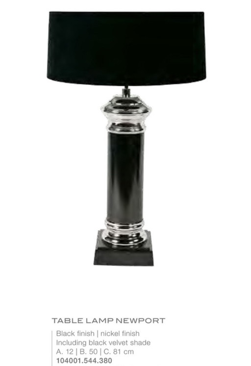 Lampe de table de luxe Eichholtz Newport - 81 cm de haut
