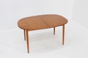 Vintage oval extendable dining table from the 1960s by Asko