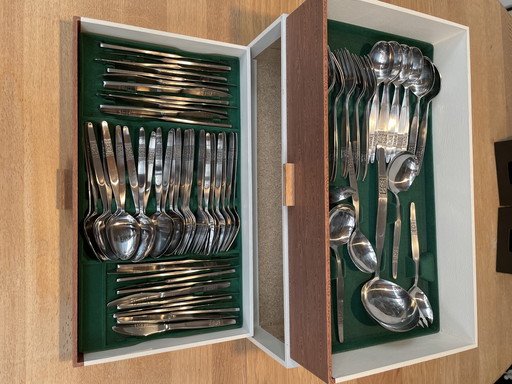 Bestekset jaren 60, in orginele cassette 