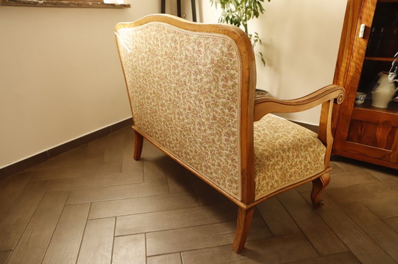 Image 1 of Vintage Salon Sofa Set with Floral Upholstery 