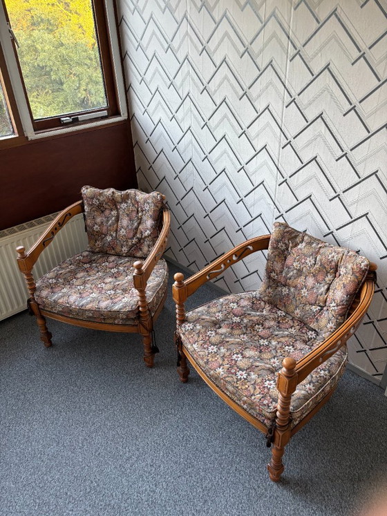Giorgetti Gallery Collection (1975) - Unieke set van twee vintage fauteuils – Textile (photo 3 of 5)