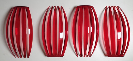 Image 1 of 2 x Herstal Pulz Tentakel XL Pendelleuchten rot