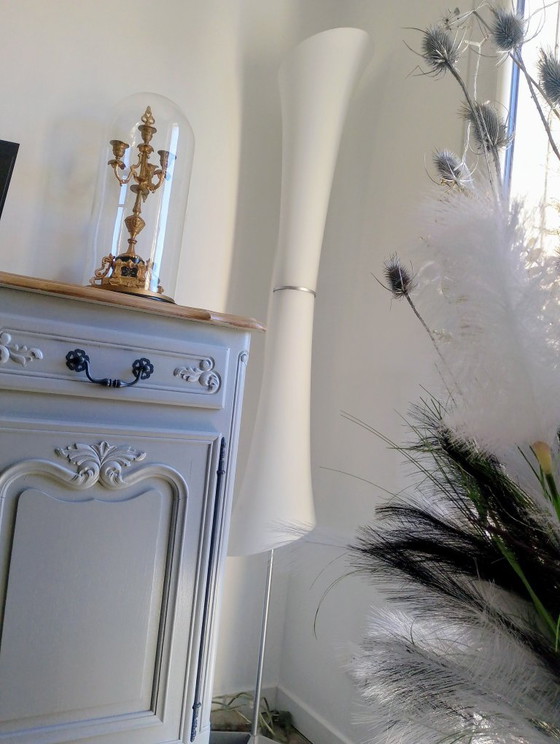 Design Floor light "Lucilla" by Enzo Panzeri, 1990s, Exceptional condition, Metal, Glass, White, Modern (photo 2 of 5)