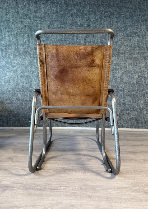 Image 1 of Vroege Bauhaus fauteuil met hoge rugleuning Veha, Den Haag, jaren 30