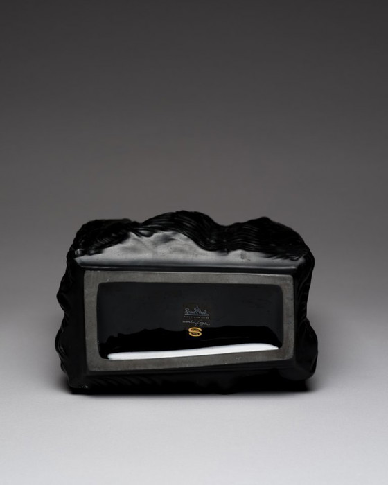 Image 1 of Zeldzame Martin Freyer Rosenthal Bisque Porcelaine Noire Vaas Duo Brutalist Op-Art