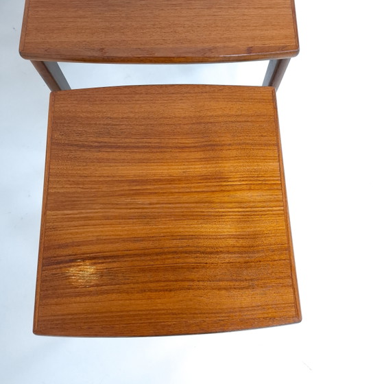 Image 1 of Vintage mimiset nesting tables Deens design teakhout