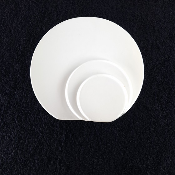 Image 1 of Vintage Memphis Milano vase circa 1980s white ceramic