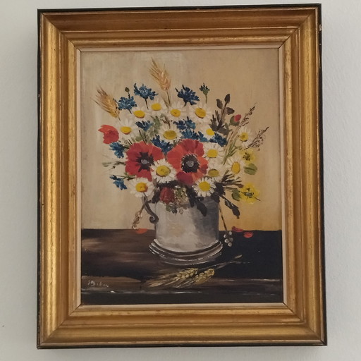 Painting bouquet of flowers