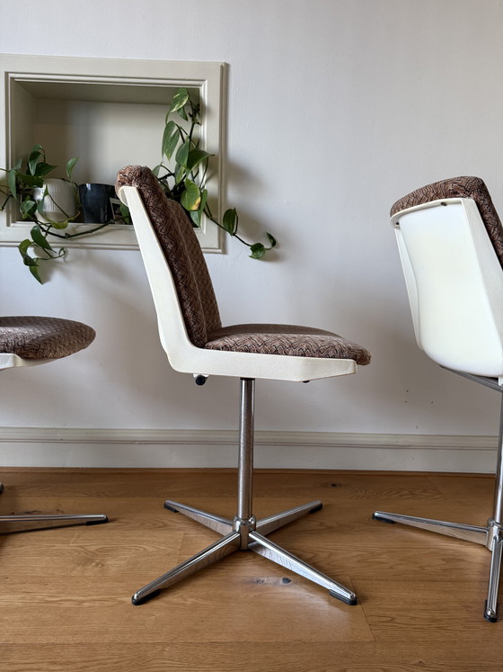 Image 1 of Vintage chrome swivel chairs