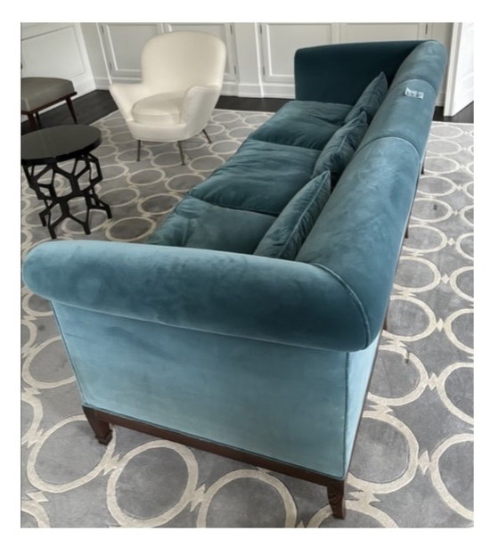 Image 1 of Divano in velluto blu