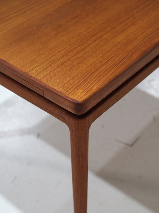 Mesa de comedor rectangular extensible de Johannes Andersen, teca danesa, década de 1960. – Mesas de comedor (photo 11 of 17)