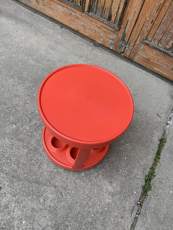 Carrello bar italiano Mid-Century in plastica rossa, anni '70 – Carrelli bar, Italian Design (photo 7 of 10)