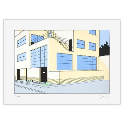 Jean-Pierre LYONNET Paris, Rue Mallet-Stevens 05 Signierter Siebdruck 1988