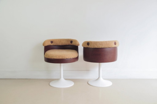 set di 2 sedie a tulipano Space Age