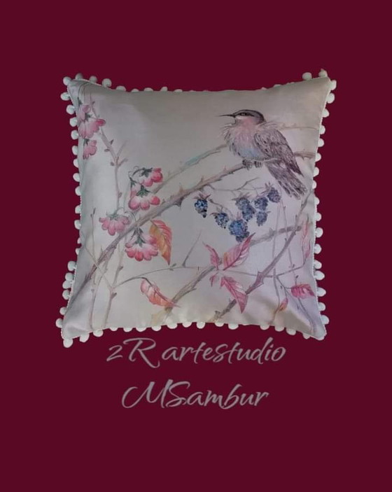 Image 1 of Taies d'oreiller Birds.faites à la main